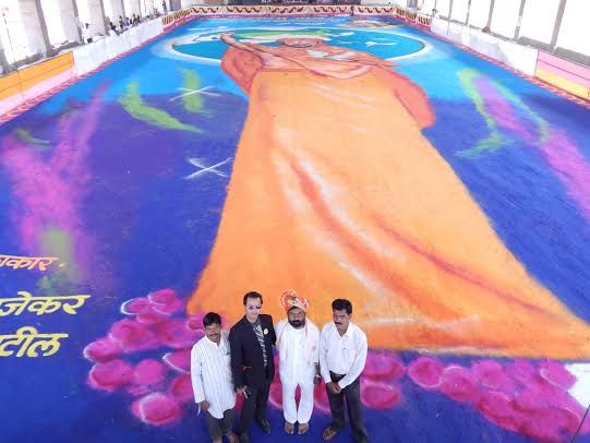  LARGEST INDOOR RAPTUROUS RANGOLI WITH IN 24 HOURS TIME