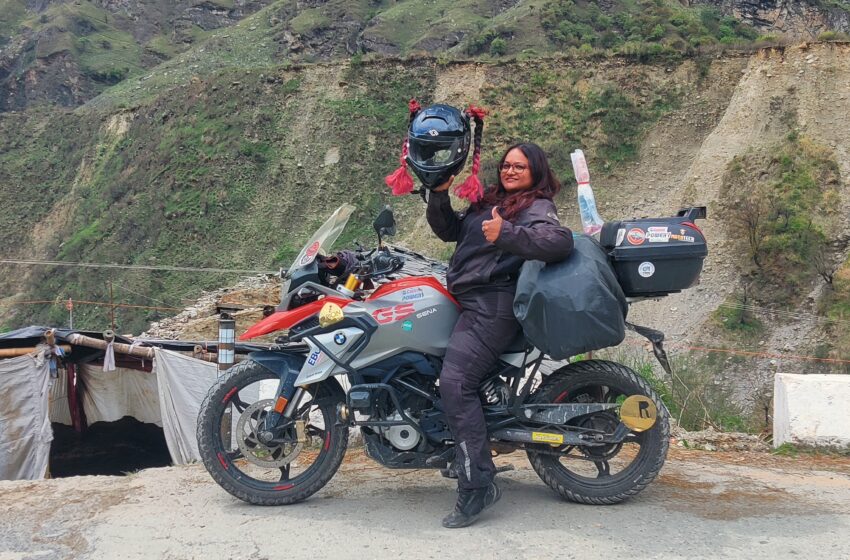 FIRST FEMALE MOTORCYCLE RIDER TO COMPLETE CHAR DHAM EXPEDITION.