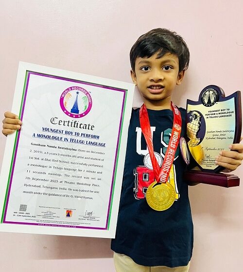 YOUNGEST BOY TO PERFORM A MONOLOGUE IN TELUGU LANGUAGE