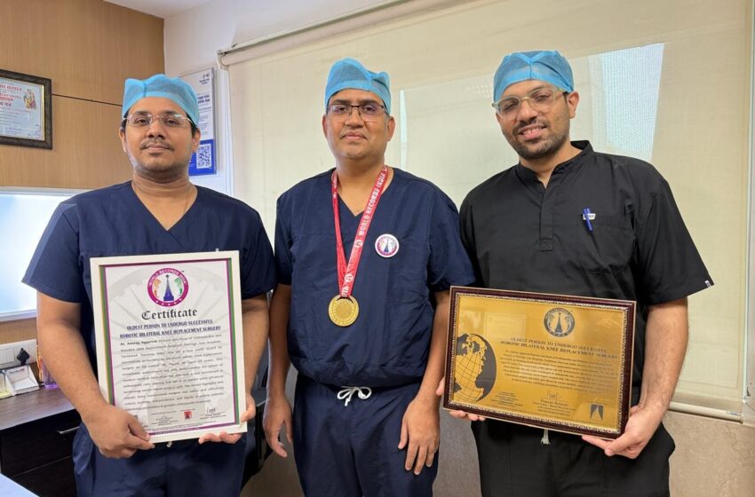 OLDEST PERSON TO UNDERGO SUCCESSFUL ROBOTIC KNEE REPLACEMENT SURGERY