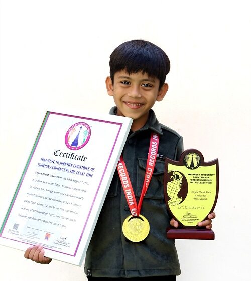 YOUNGEST TO IDENTIFY COUNTRIES OF FOREIGN CURRENCY IN THE LEAST TIME