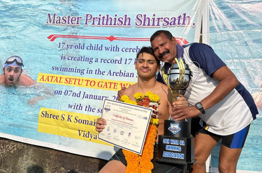  YOUNGEST SPECIAL BOY TO PERFORM OPEN SEA SWIMMING FOR LONGEST DISTANCE
