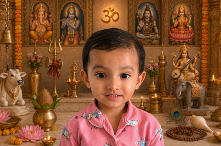 TODDLER IDENTIFIES HINDU RELIGIOUS SYMBOLS AND SACRED SIGNS