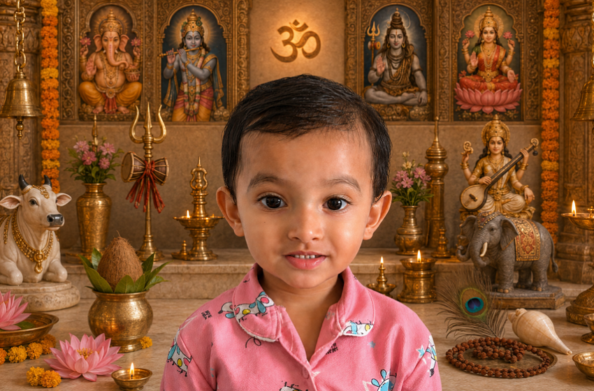  TODDLER IDENTIFIES HINDU RELIGIOUS SYMBOLS AND SACRED SIGNS