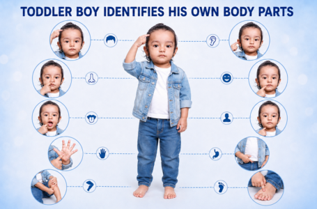 TODDLER BOY IDENTIFIES HIS OWN BODY PARTS