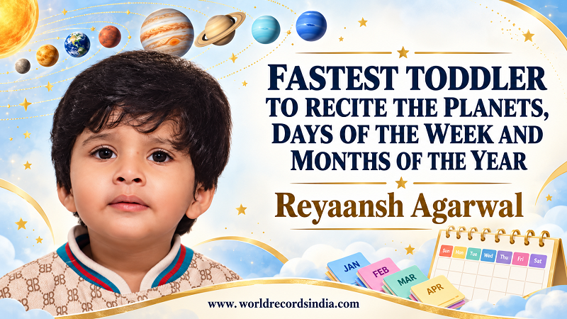  FASTEST TODDLER TO RECITE THE PLANETS, DAYS OF THE WEEK AND MONTHS OF THE YEAR