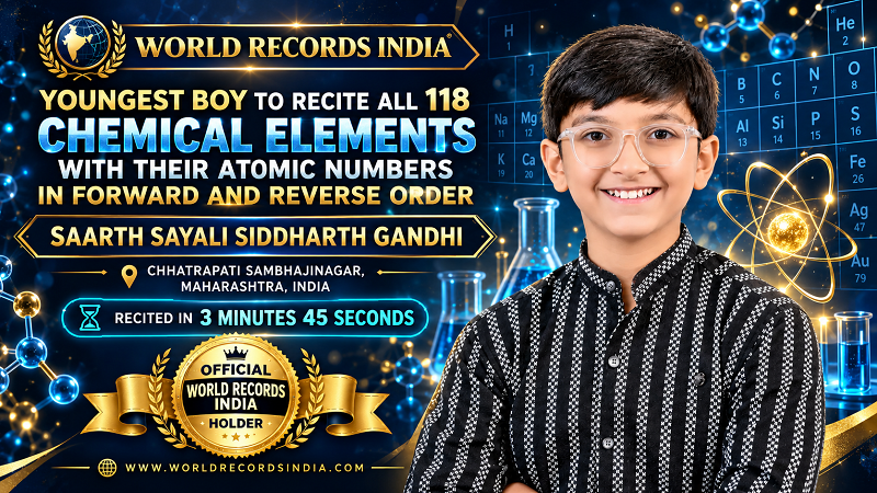  YOUNGEST BOY TO RECITE ALL 118 CHEMICAL ELEMENTS WITH THEIR ATOMIC NUMBERS IN FORWARD AND REVERSE ORDER