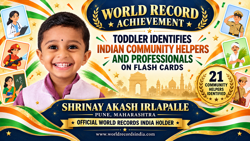  YOUNGEST TODDLER TO IDENTIFY INDIAN COMMUNITY HELPERS AND PROFESSIONALS USING FLASH CARDS