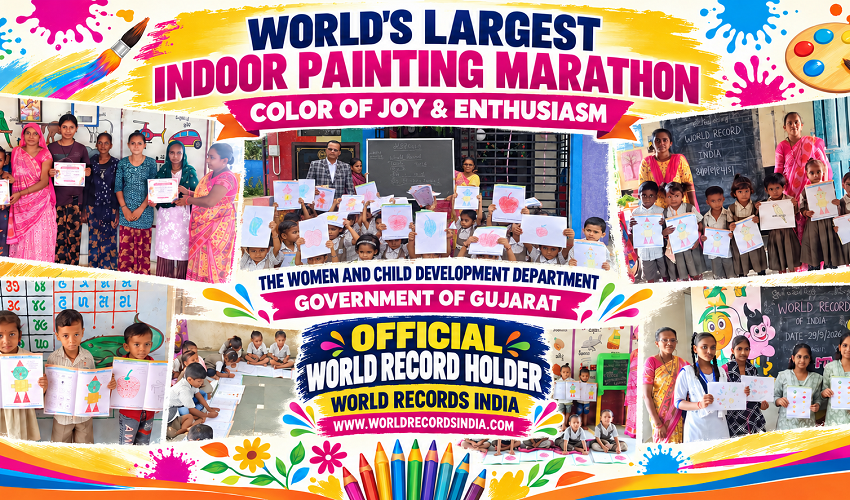  WORLD’S LARGEST CHILDREN’S PAINTING AND DRAWING MARATHON HELD IN A SINGLE DAY